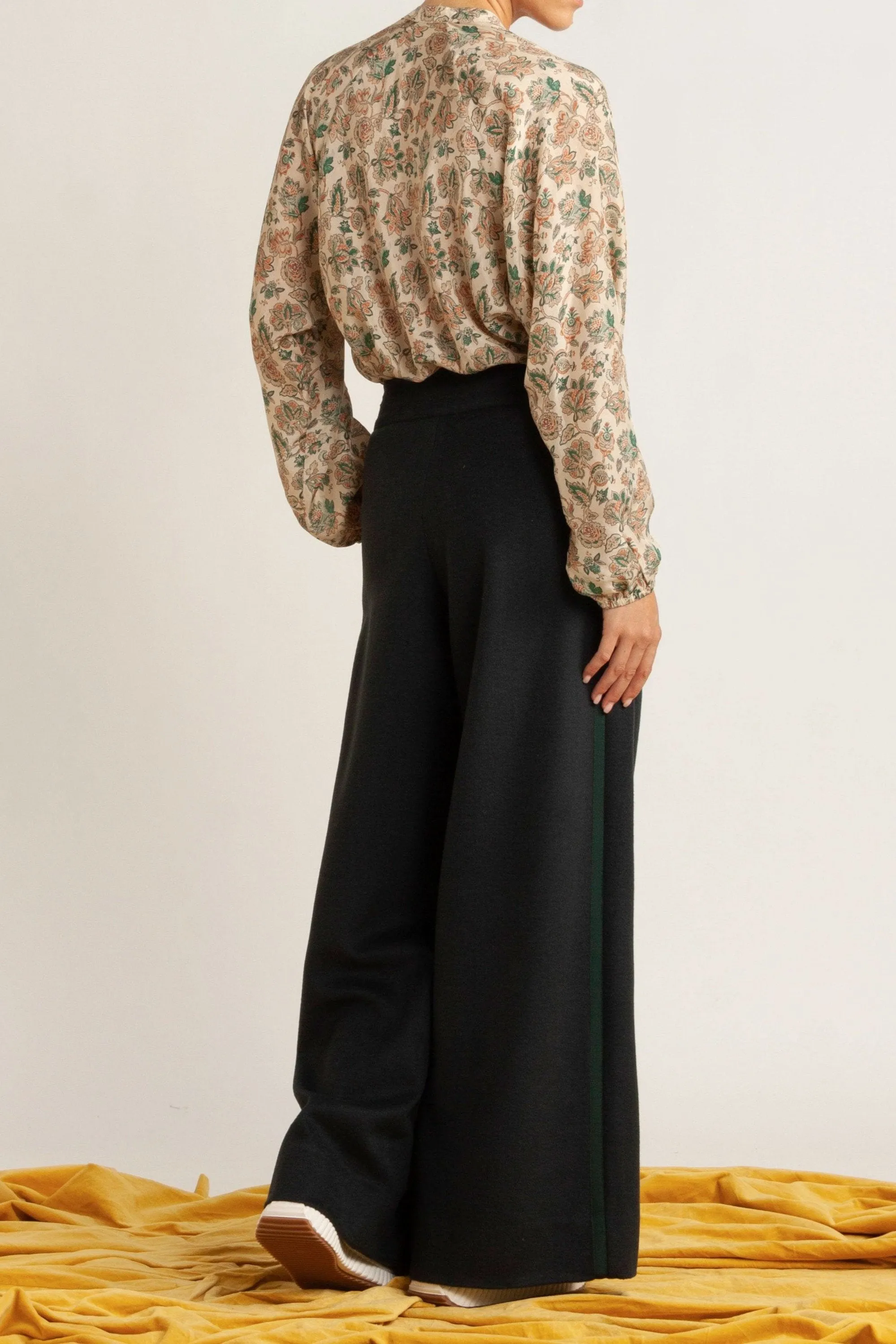 Agnes Wool-Cashmere Wide Leg Pant