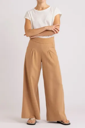 Agnes Wool-Cashmere Wide Leg Pant