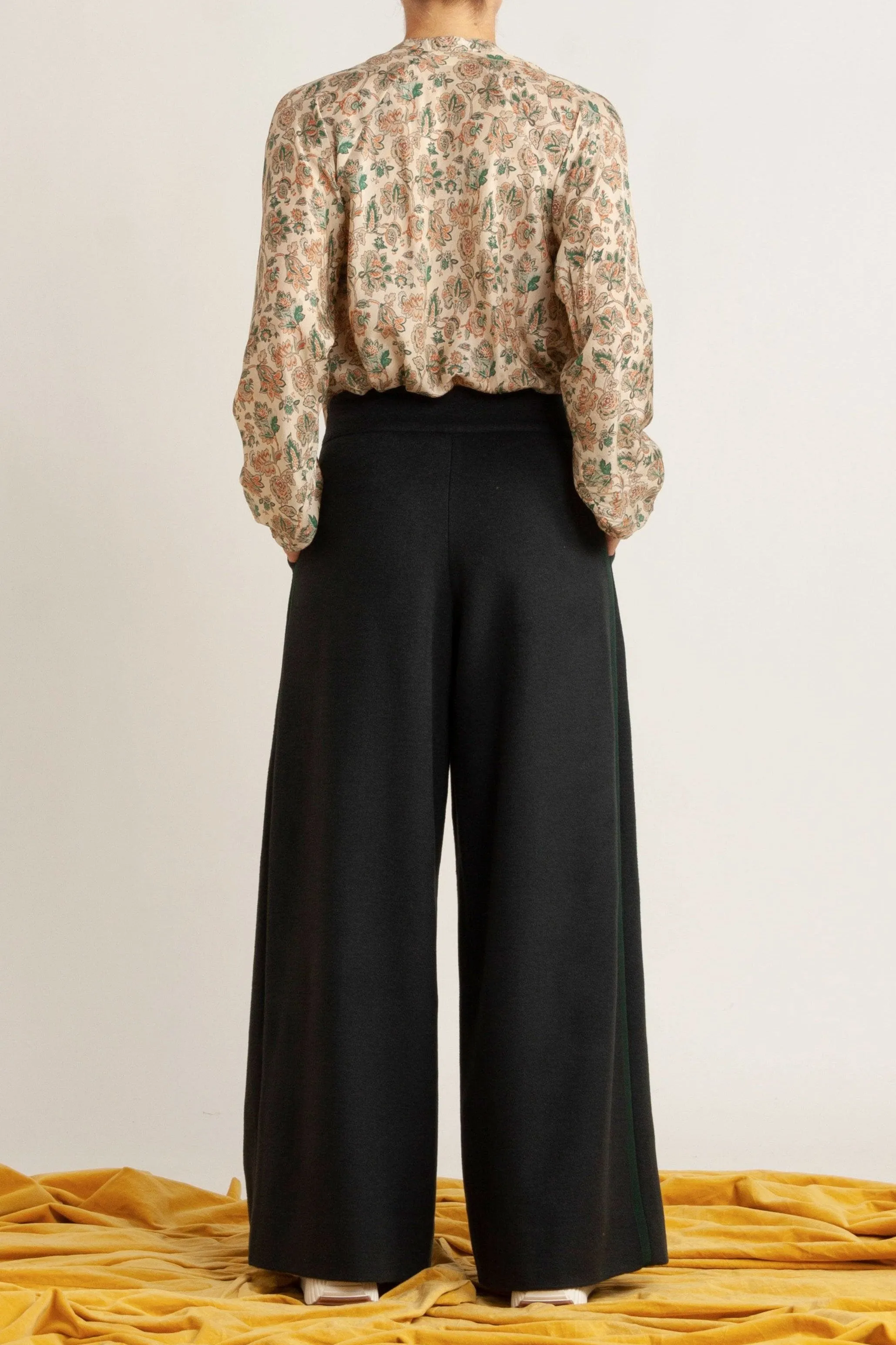 Agnes Wool-Cashmere Wide Leg Pant