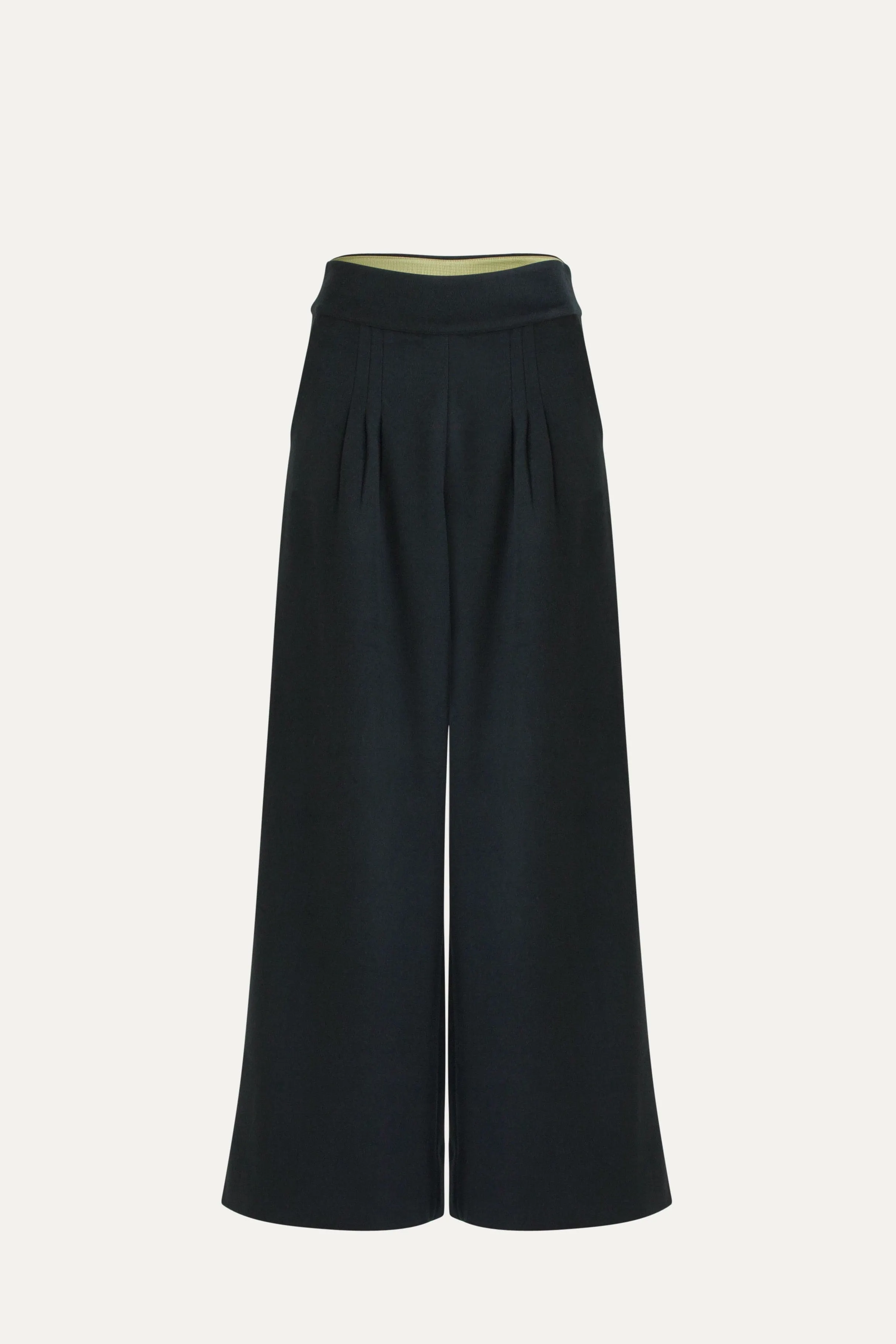 Agnes Wool-Cashmere Wide Leg Pant