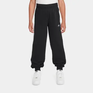 Air Club Fleece Grade School Joggers (Black/White)