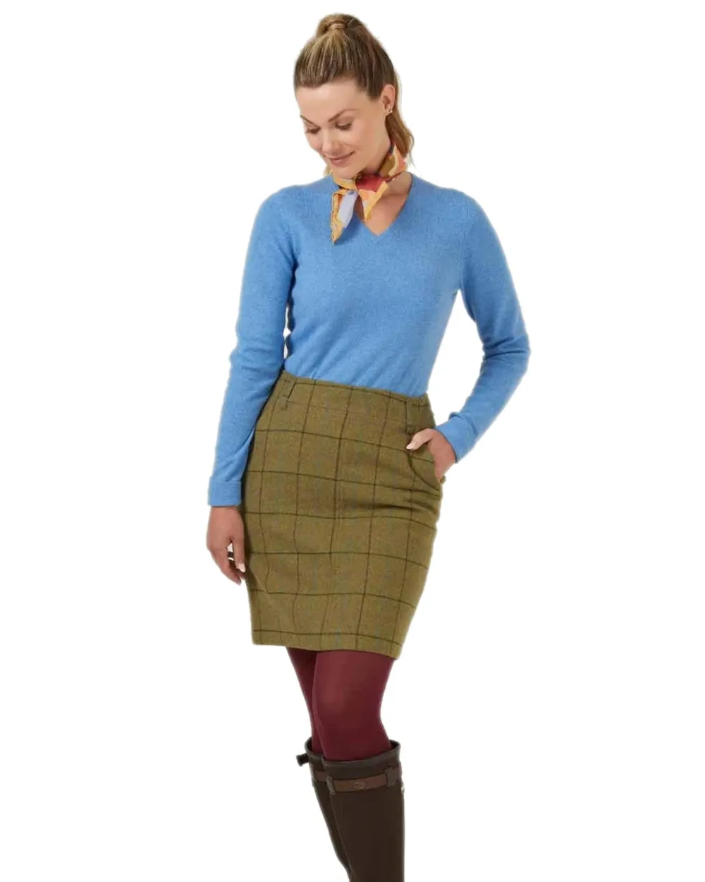 Alan Paine Combrook Tweed Skirt