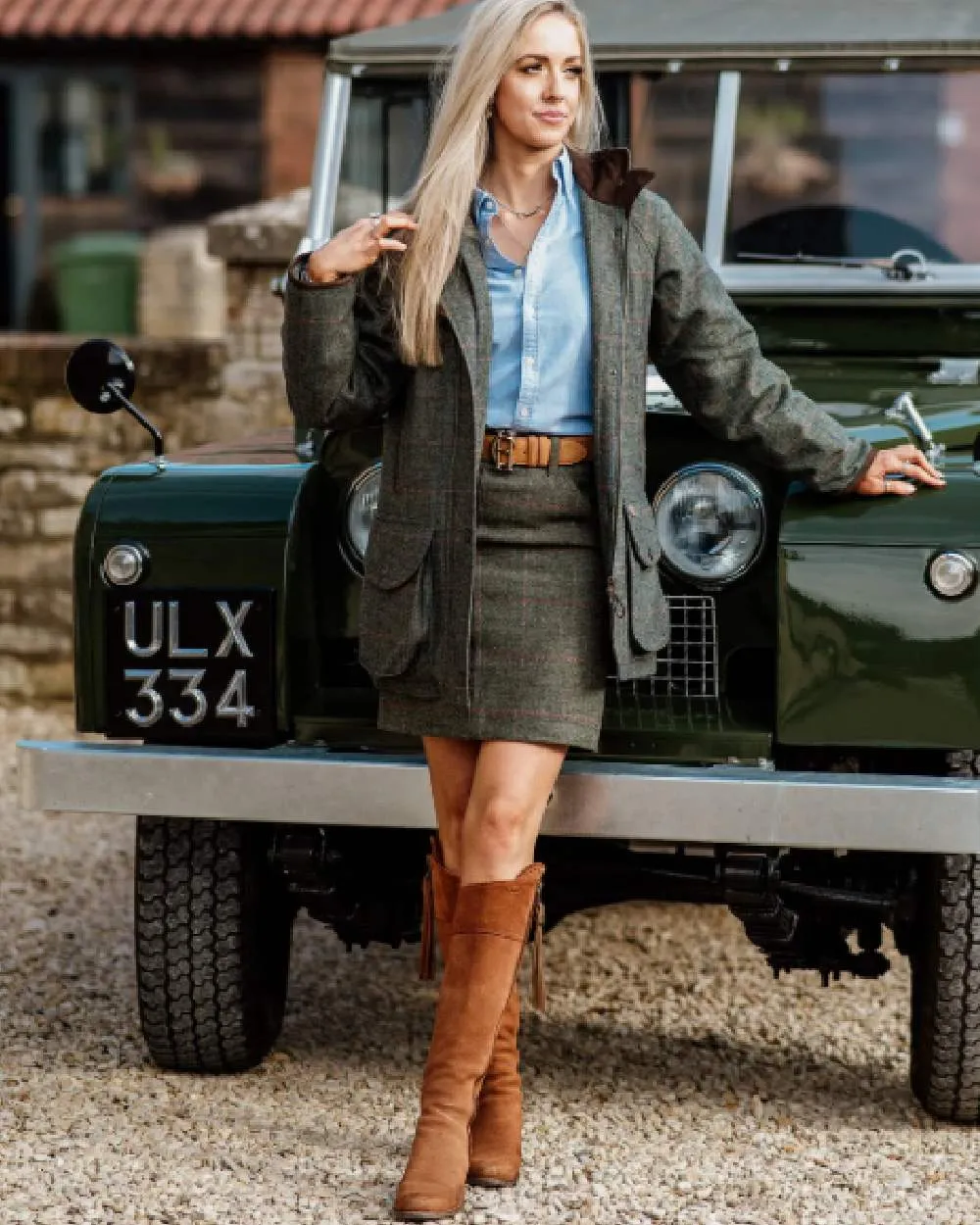 Alan Paine Combrook Tweed Skirt