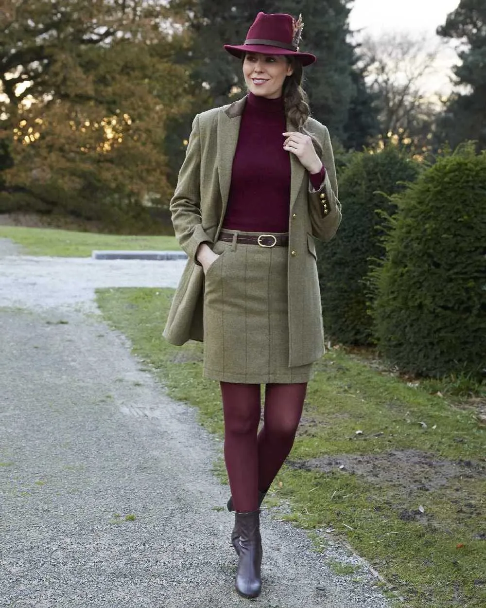 Alan Paine Combrook Tweed Skirt