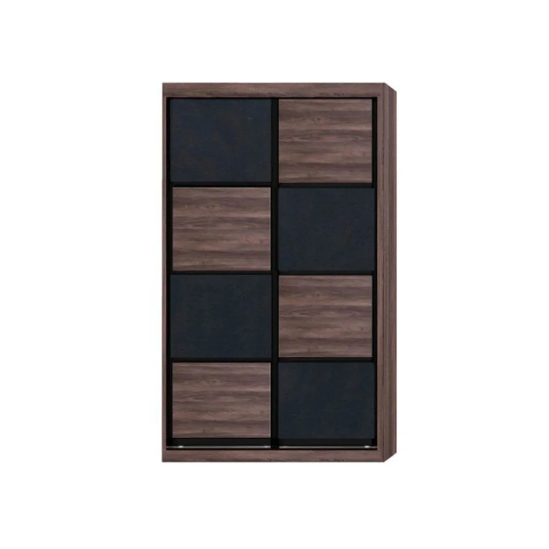 Angelina Modular Wardrobe (Dark Oak with Black Glass)