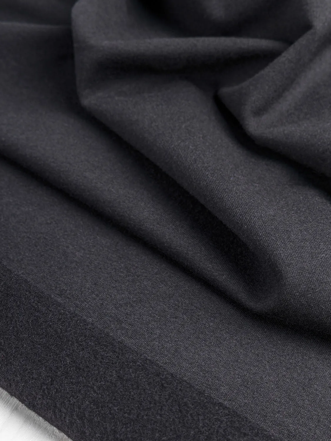 Bamboo Cotton Stretch Fleece - Black