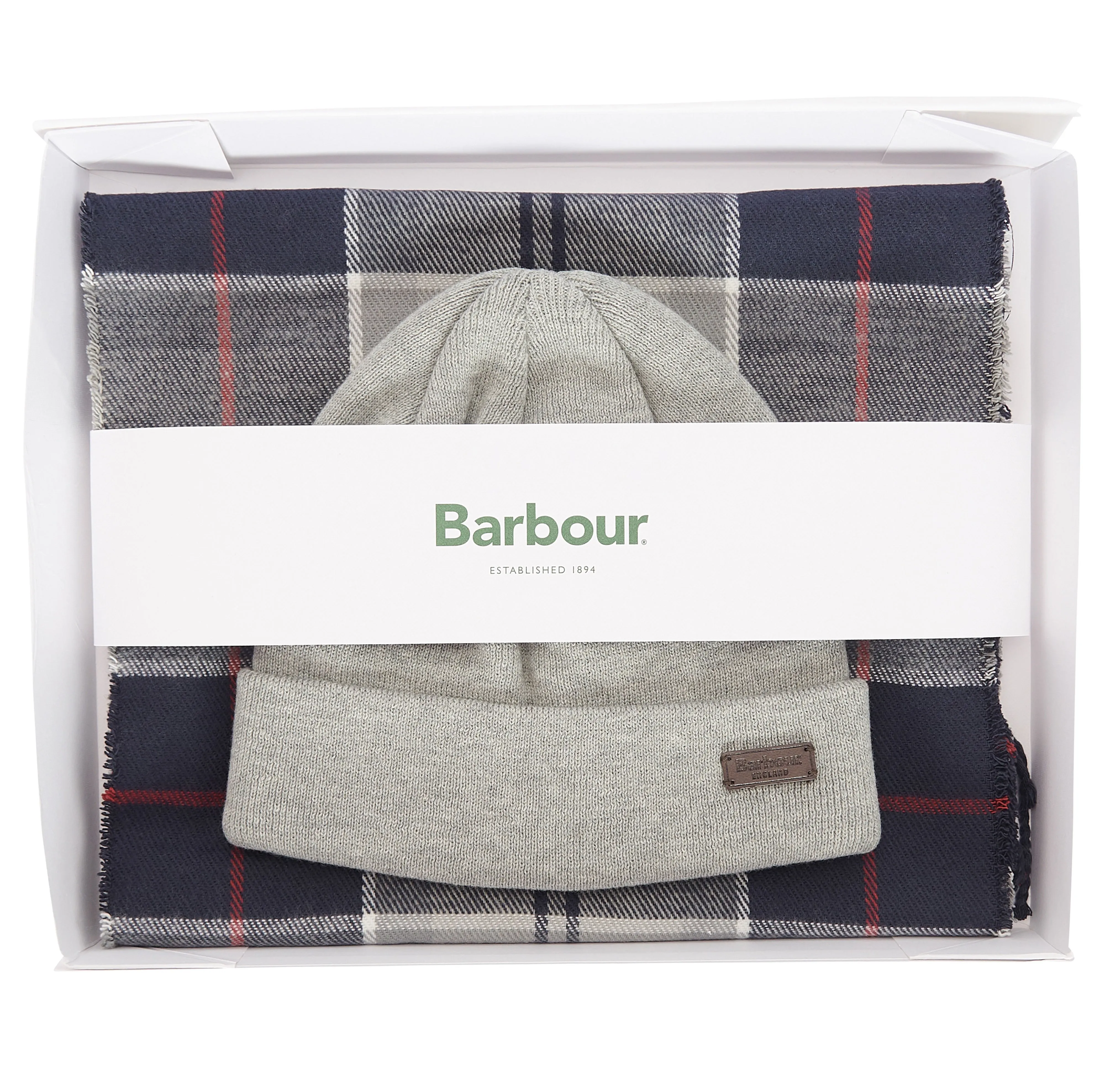 Barbour Swinton Beanie and Galingale Scarf Gift Set