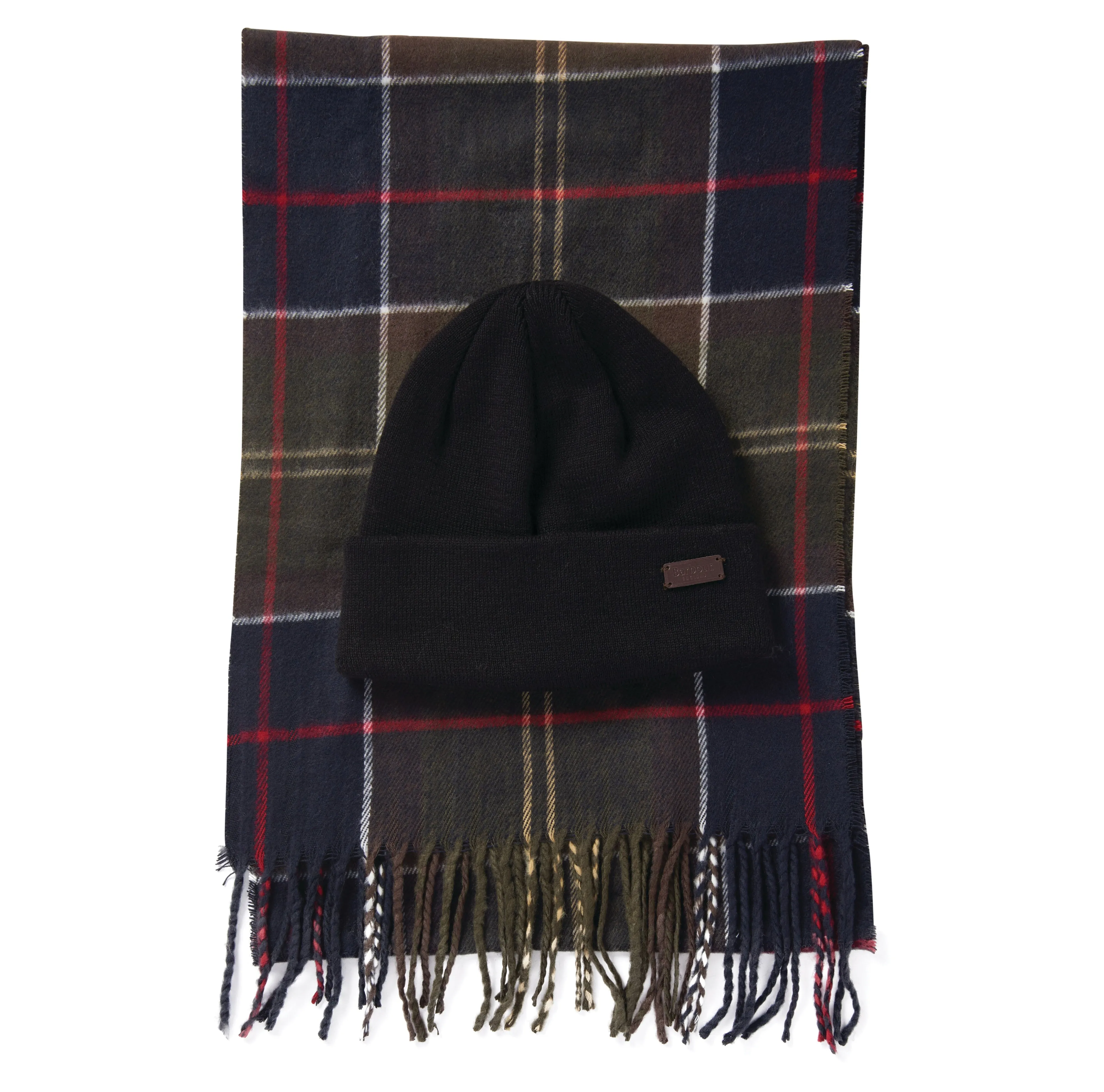 Barbour Swinton Beanie and Galingale Scarf Gift Set