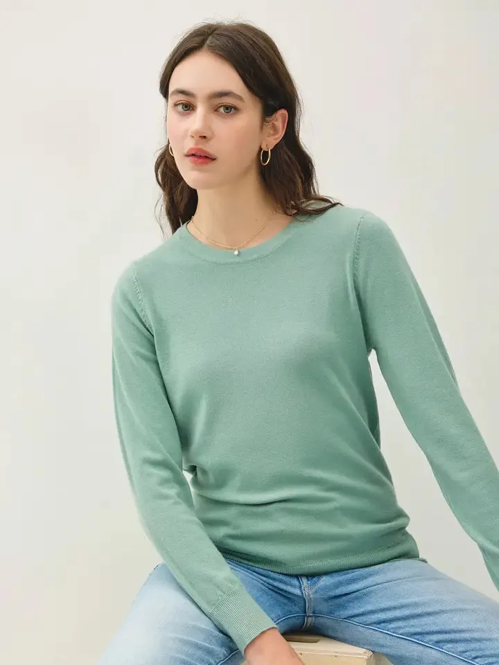 Basic Crew Neck Soft Knit Sweater