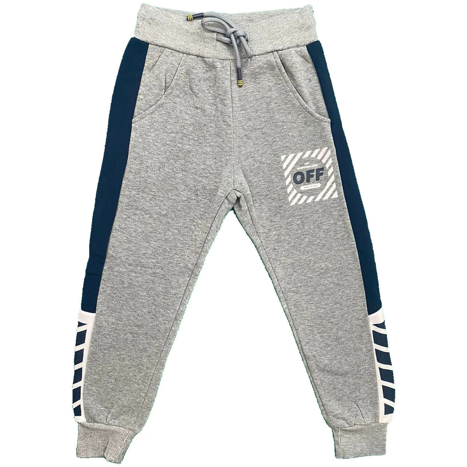 Boys Kids Panel Jogging Sports Tracksuit Bottoms Fleece Winter Joggers Warm