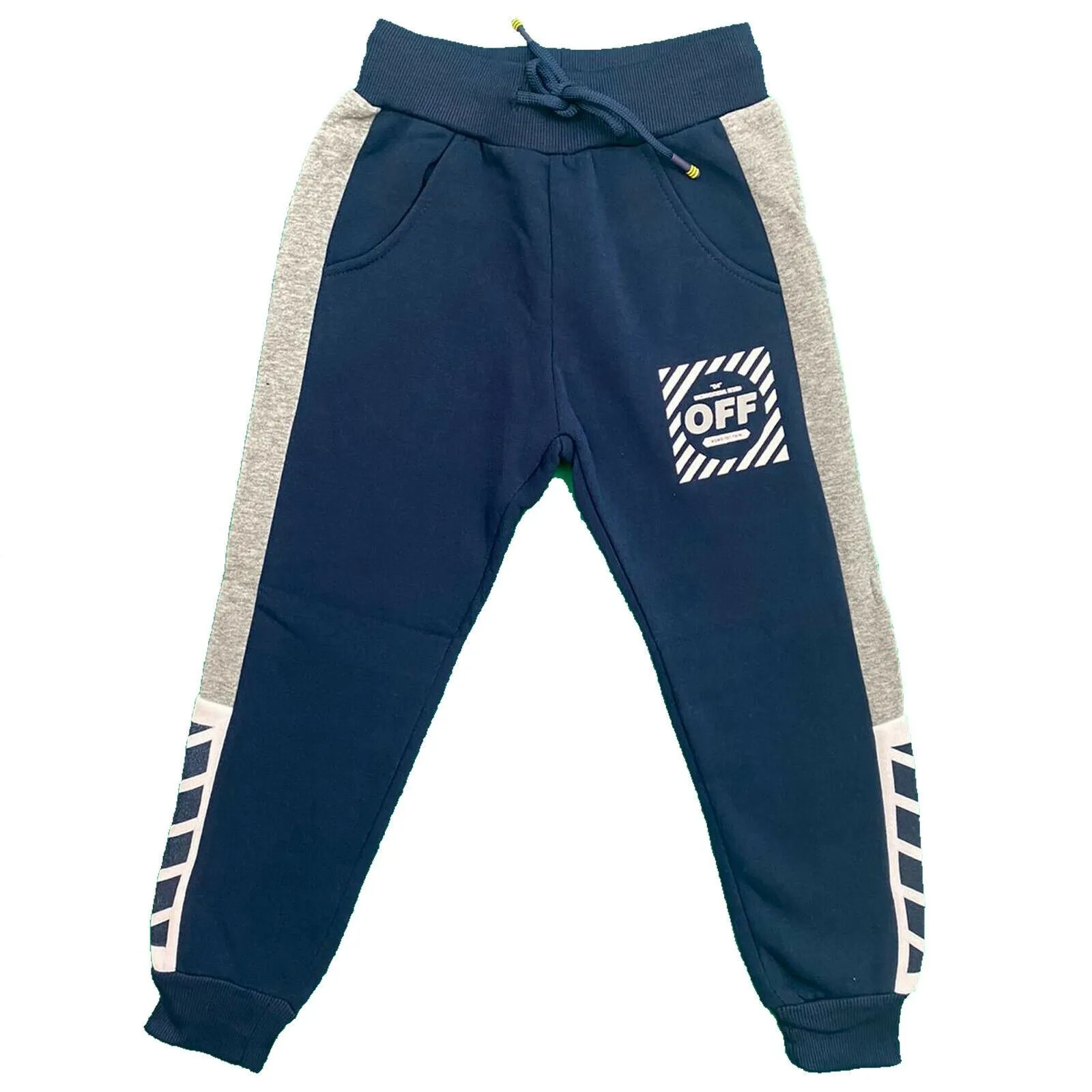 Boys Kids Panel Jogging Sports Tracksuit Bottoms Fleece Winter Joggers Warm