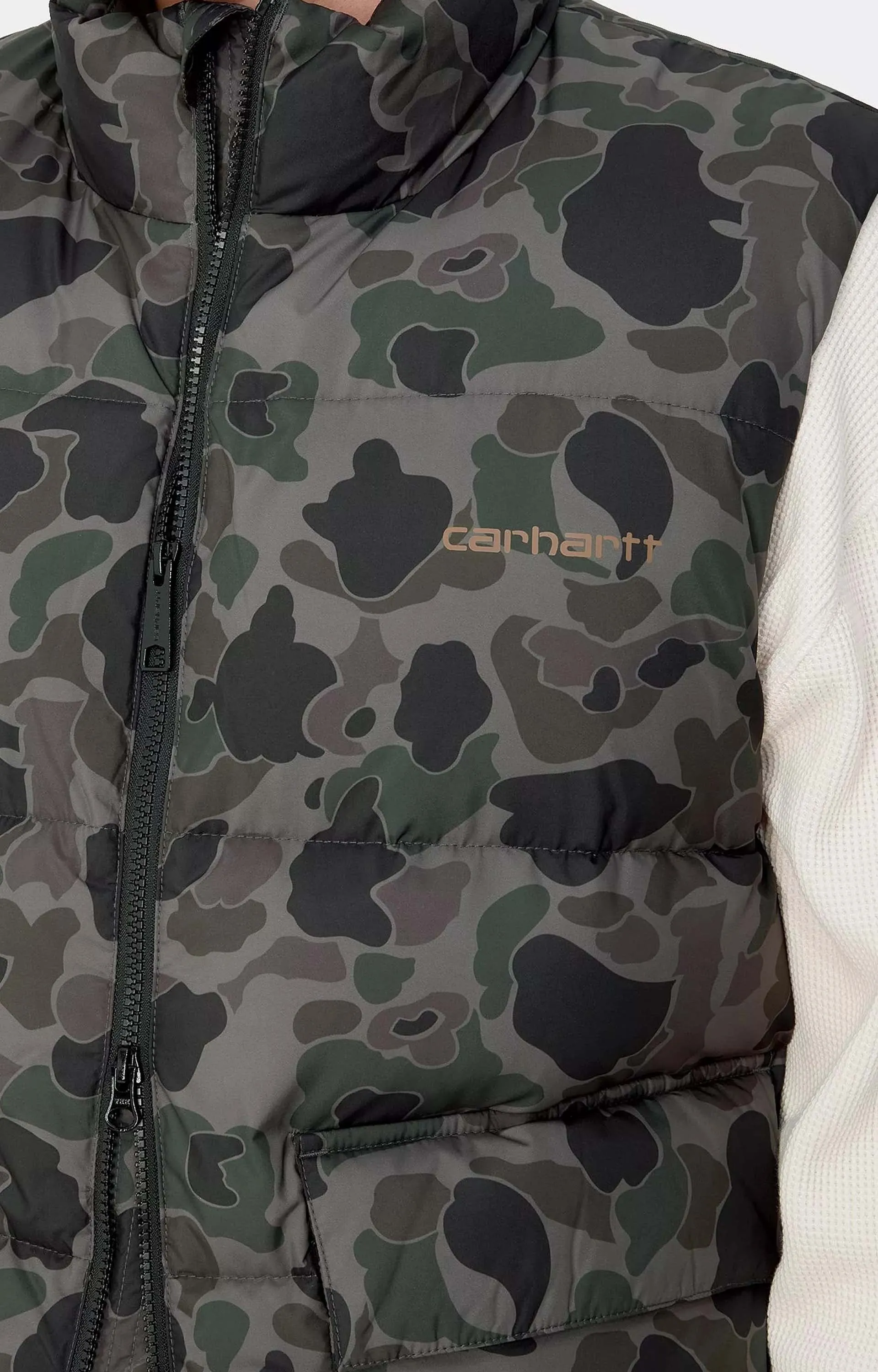 Carhartt WIP Springfield Vest, Camo Duck, Grey/Hamilton Brown