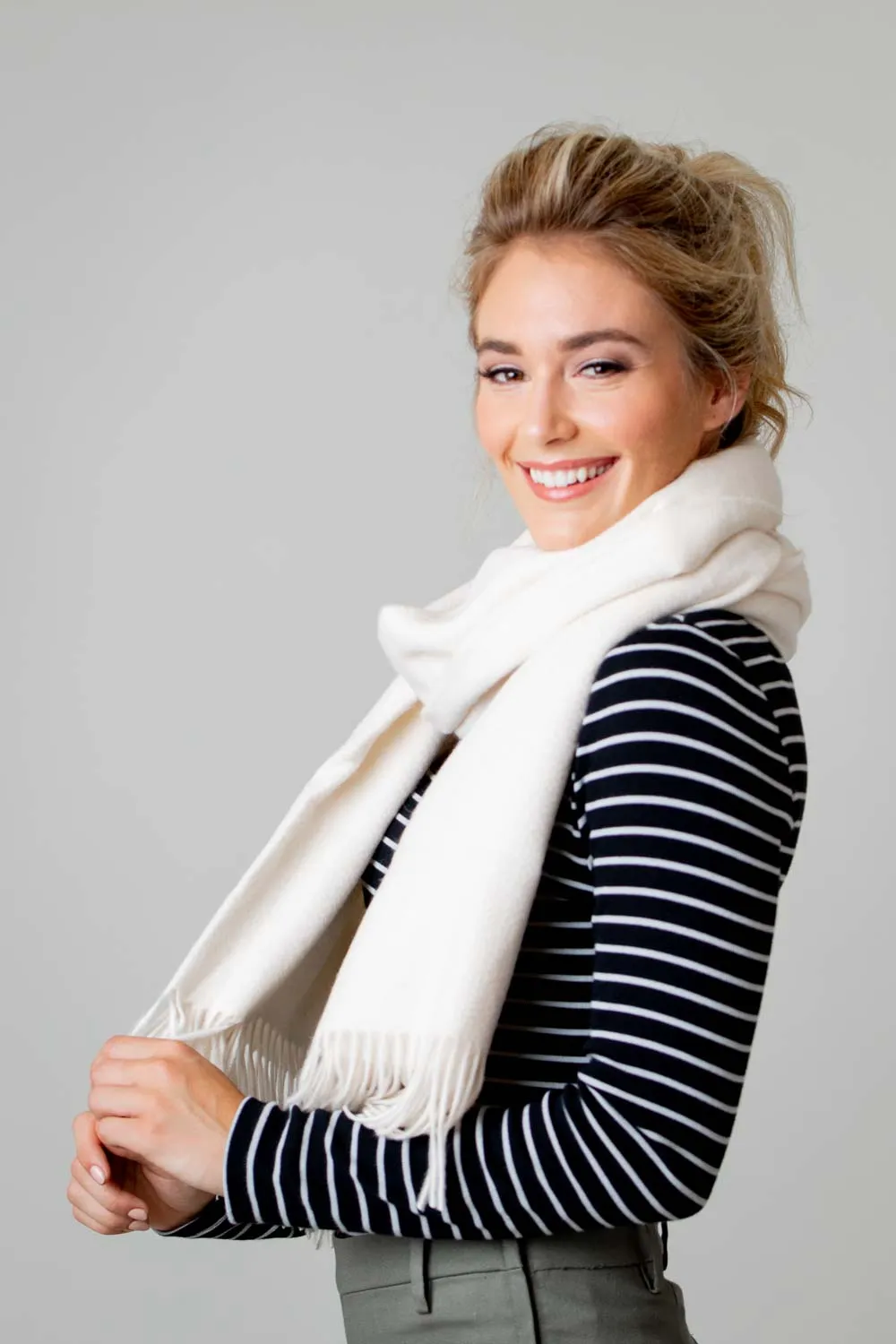 Cashmere Stole - Cream