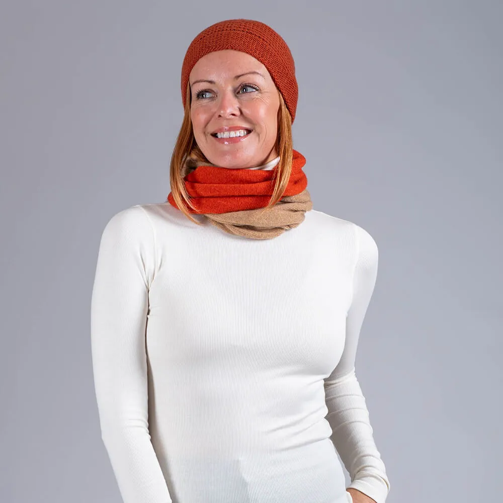 Copper and Caramel Cashmere Snood