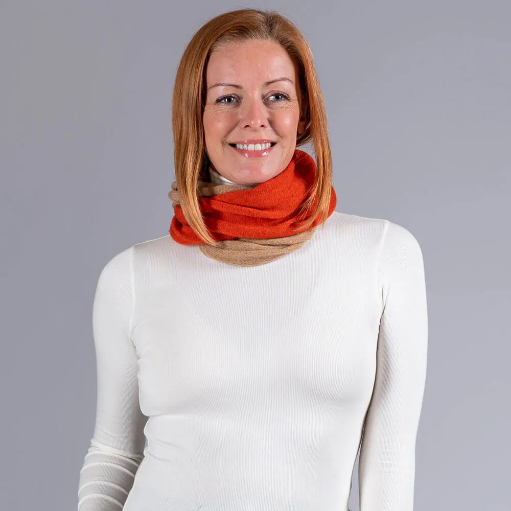 Copper and Caramel Cashmere Snood