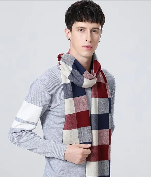 DOTAIN  WY02 Plaid Scarf for Men