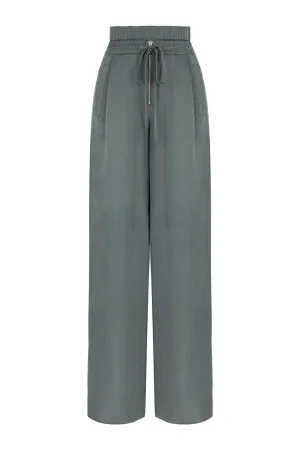 Draped Wide Leg Pants