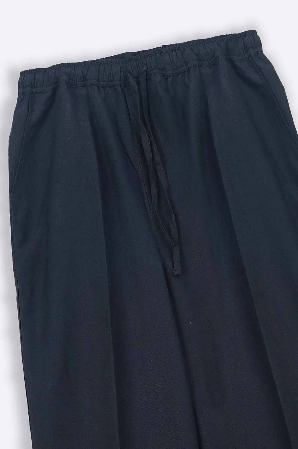 DRAWSTRING WIDE-LEG PANTS