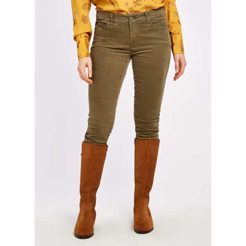 Dubarry Honeysuckle Ladies Stretch Pincord Jeans - Dusky Green