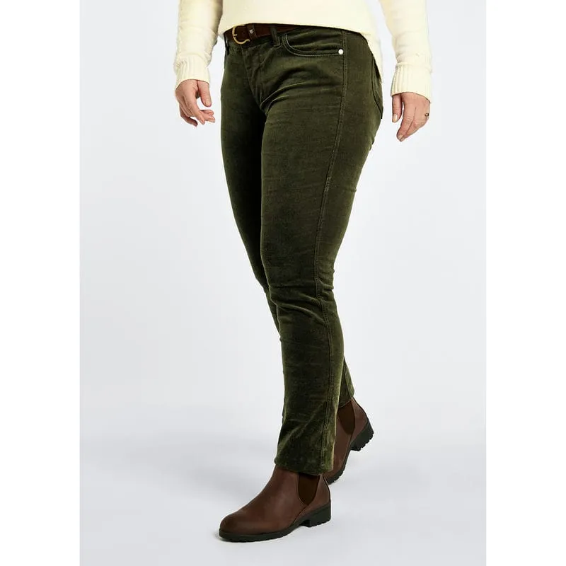 Dubarry Honeysuckle Ladies Stretch Pincord Jeans - Olive