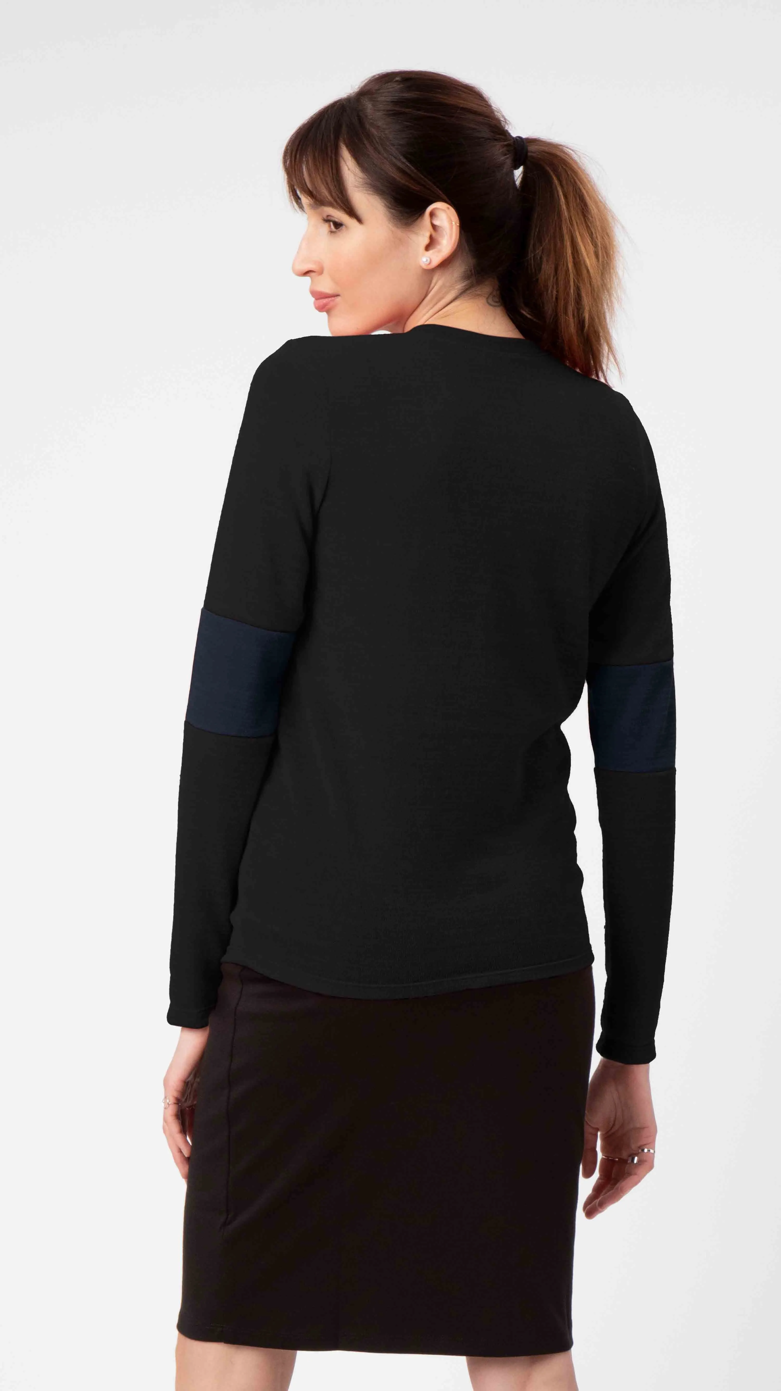 Elbow Cuff Maternity Sweater