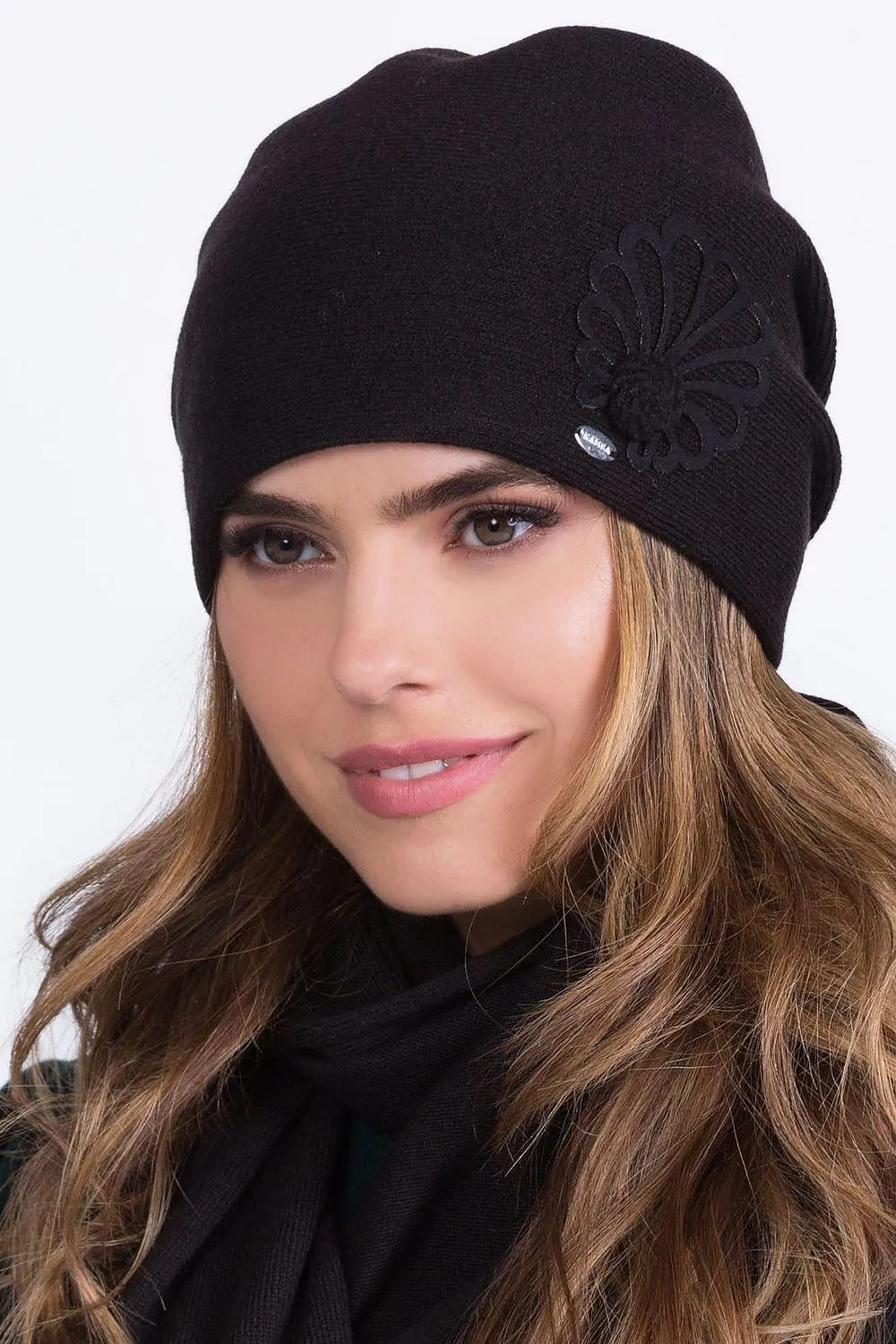 Elegant Floral Embellished Women's Winter Hat