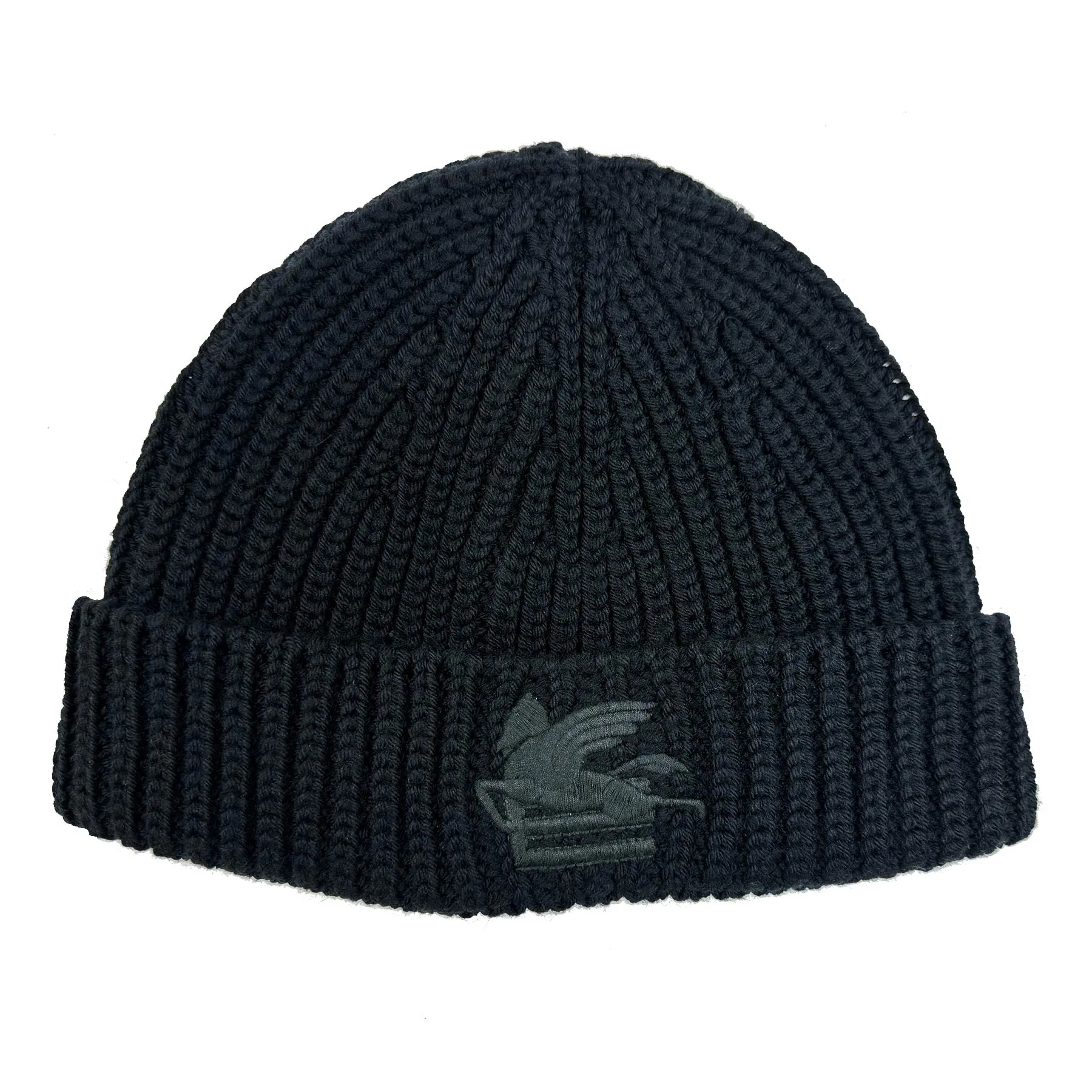 Etro Wool Knitted Hat Black Beanie - SALE