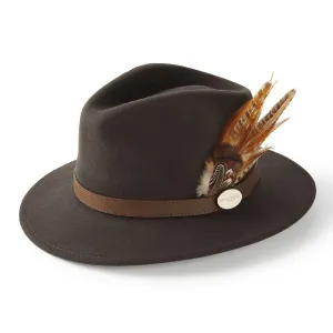 Hicks & Brown The Suffolk Fedora Gamebird Feather Hat