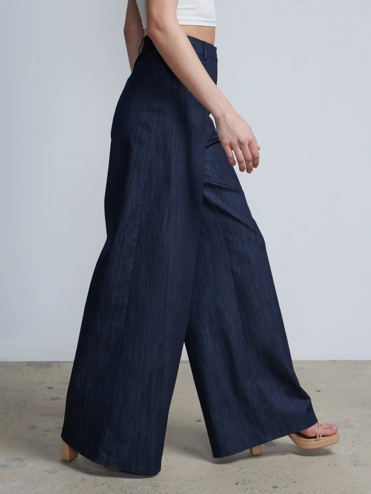 High-Rise Relaxed Wide Leg Pants