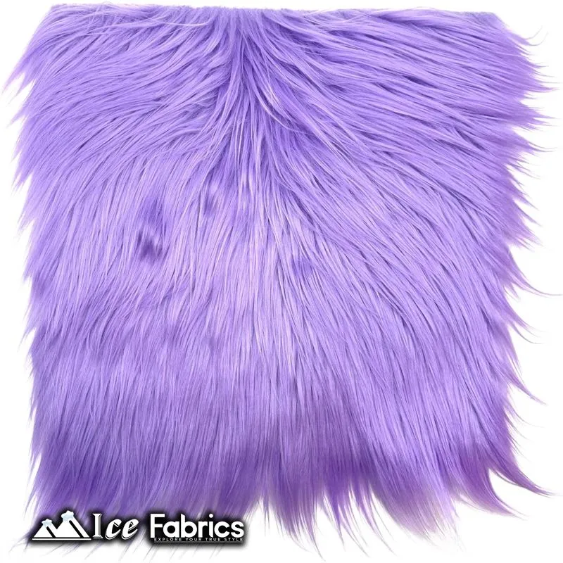 IceFabrics Square Shaggy Long Pile Faux Fur Fabric