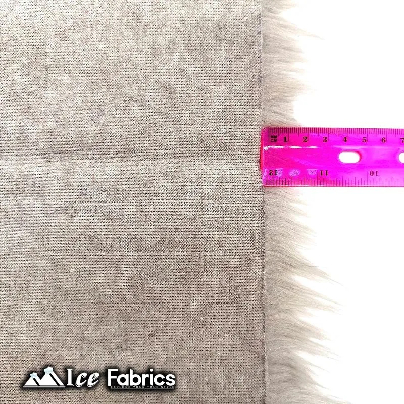 IceFabrics Square Shaggy Long Pile Faux Fur Fabric