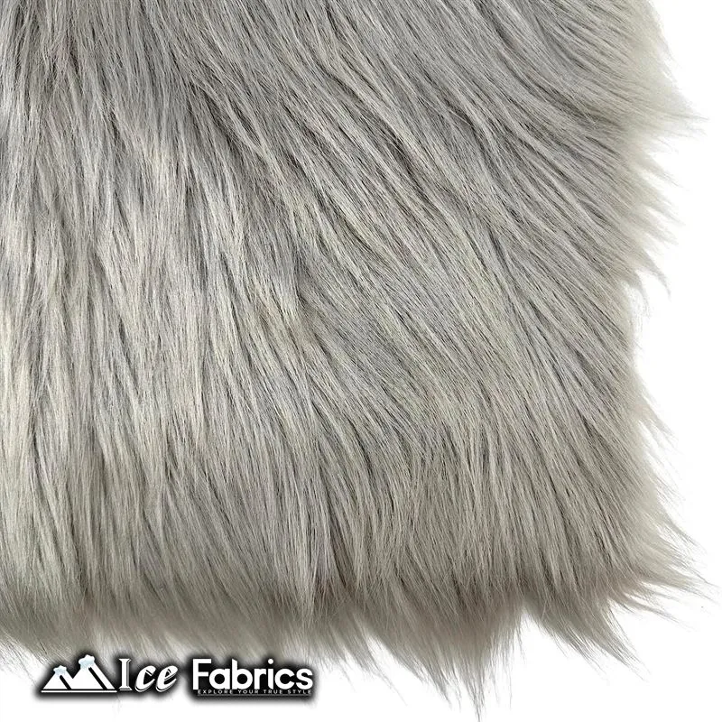 IceFabrics Square Shaggy Long Pile Faux Fur Fabric