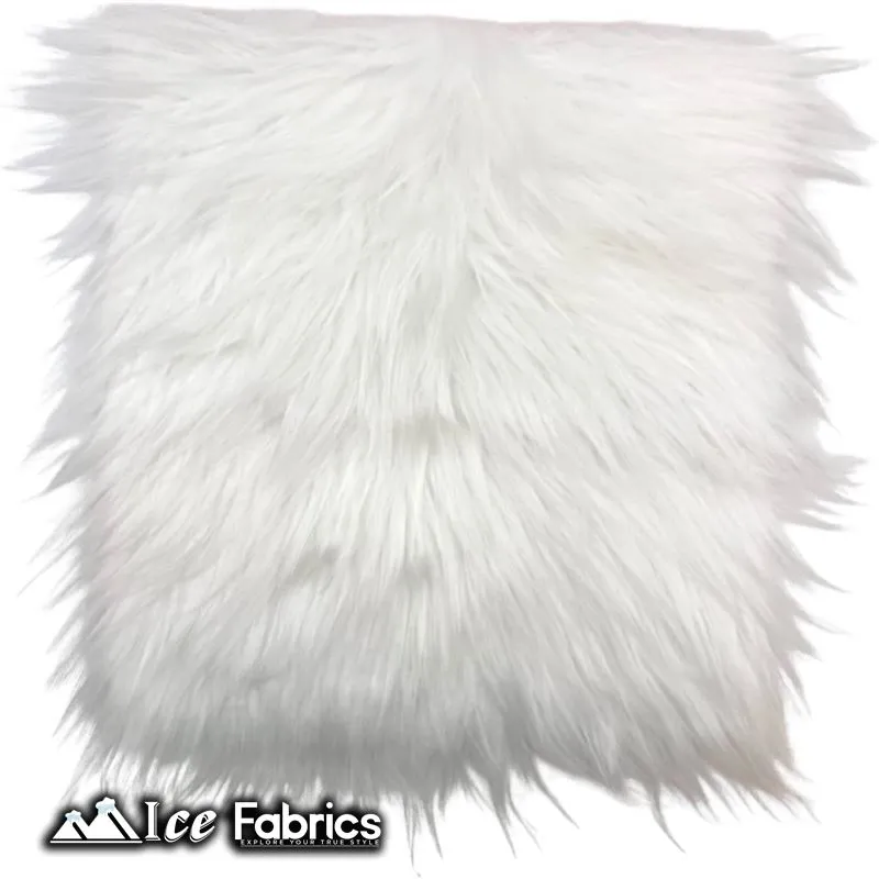 IceFabrics Square Shaggy Long Pile Faux Fur Fabric