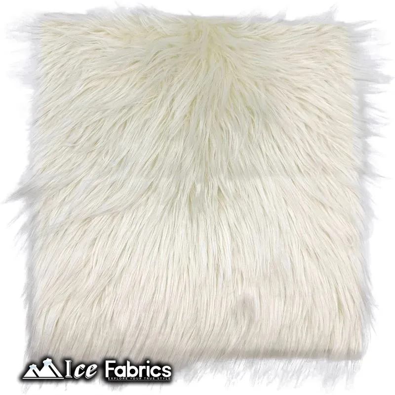 IceFabrics Square Shaggy Long Pile Faux Fur Fabric