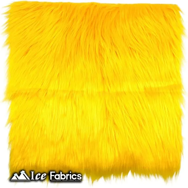 IceFabrics Square Shaggy Long Pile Faux Fur Fabric