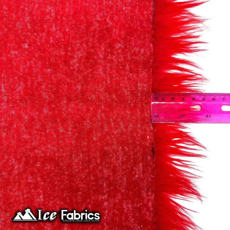 IceFabrics Square Shaggy Long Pile Faux Fur Fabric