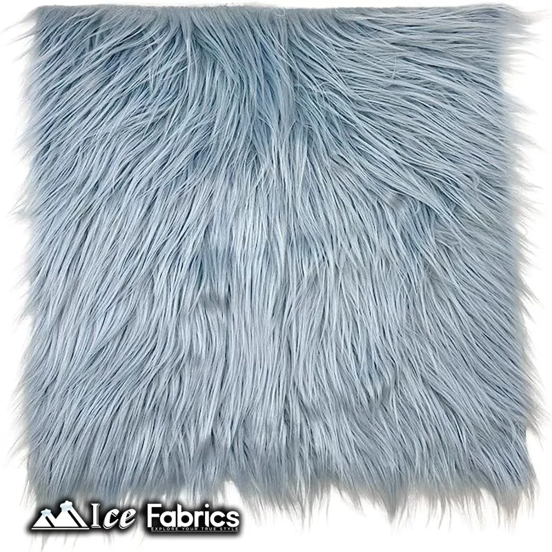 IceFabrics Square Shaggy Long Pile Faux Fur Fabric