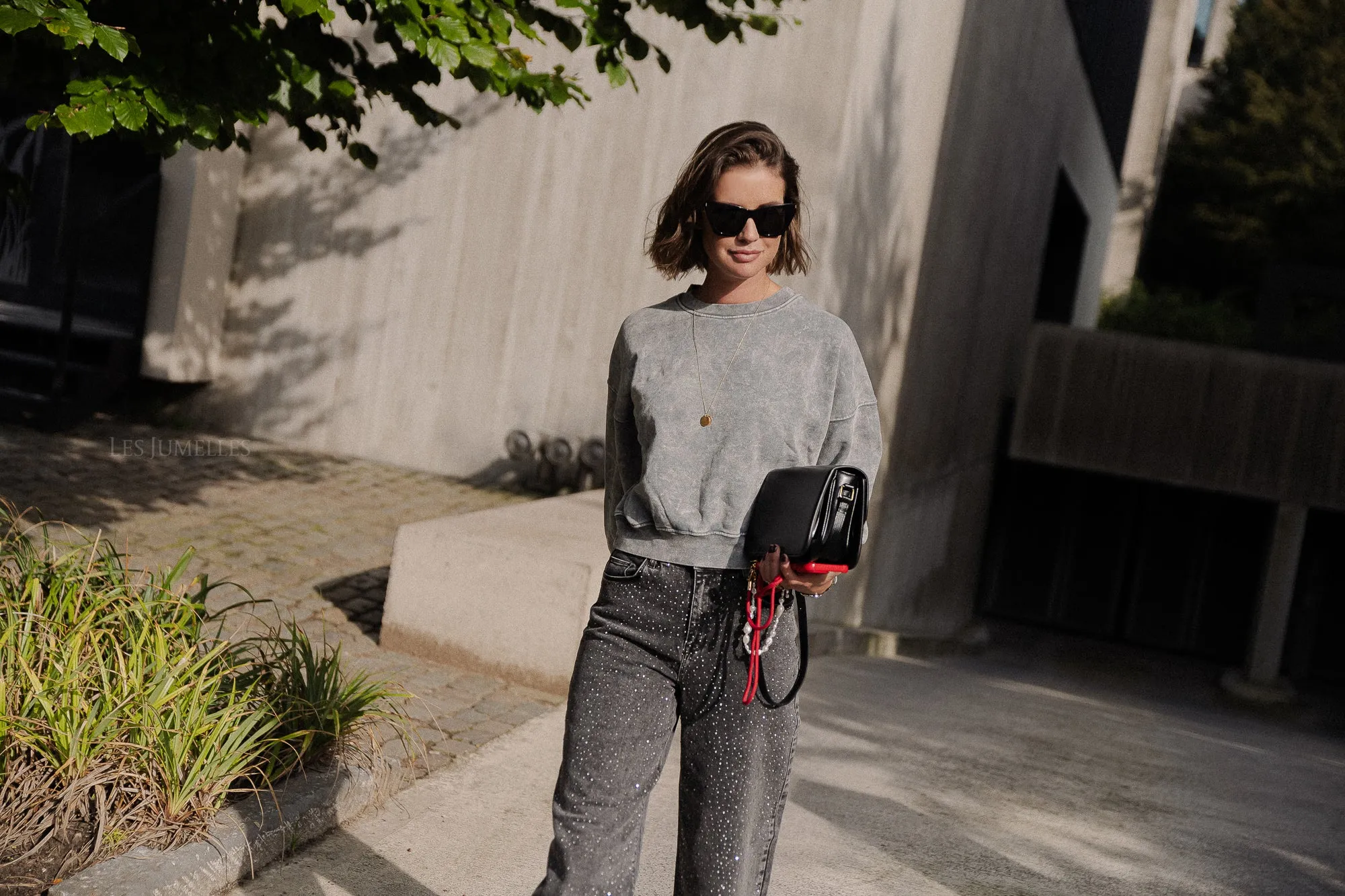 Jill cropped sweater grey