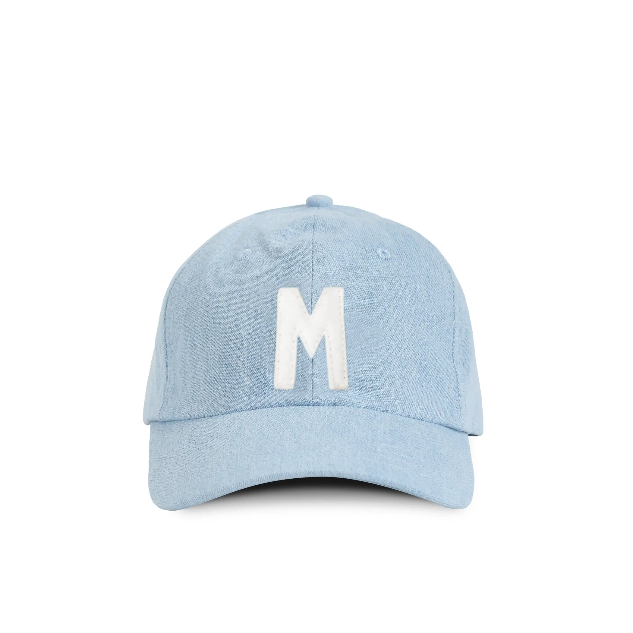 Kids Letter M Baseball Hat Denim