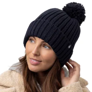 Ladies Arden Pom Pom Hat - Navy