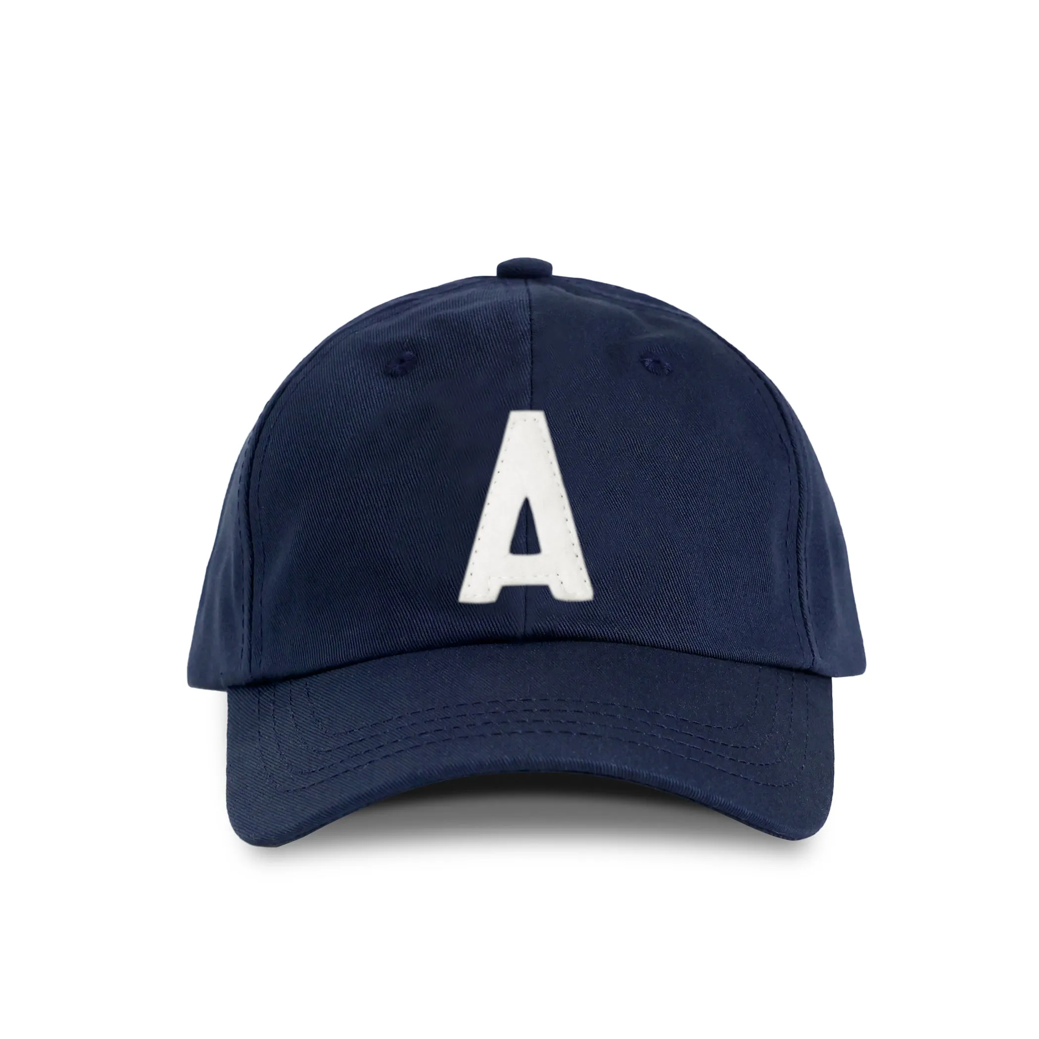 Letter A Baseball Hat Navy