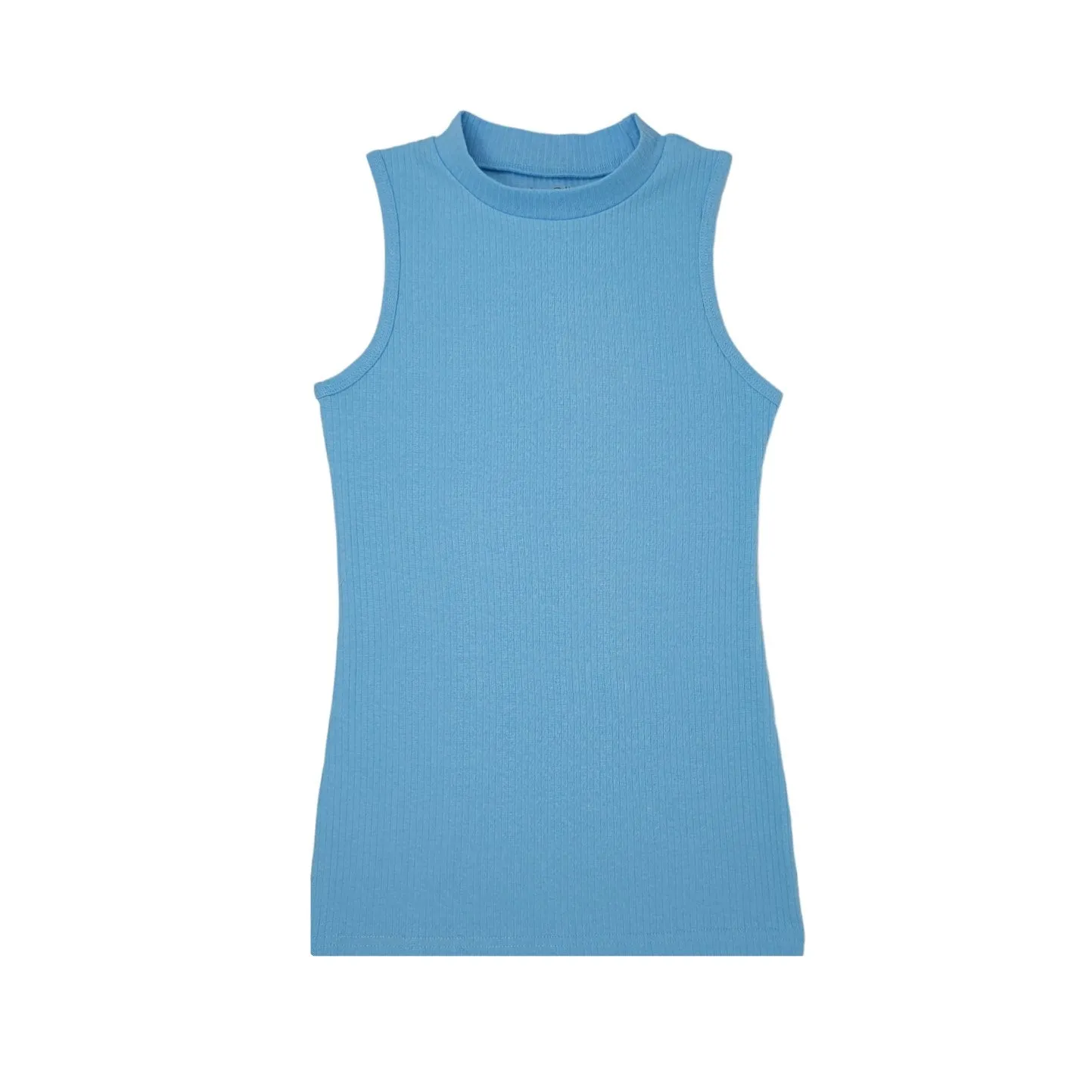 Mock Neck Tank Top | Cotton Blend Assorted Colors | Women