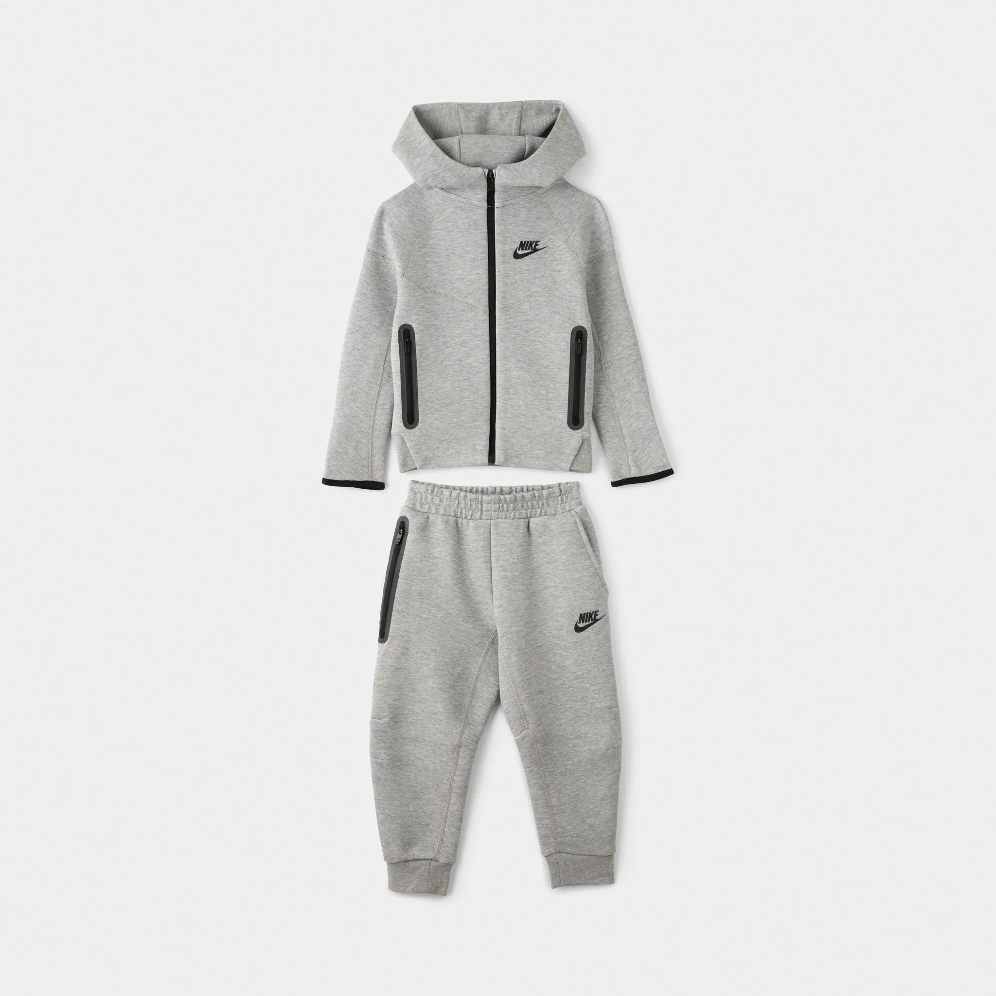 Nike Sportswear Child Boys' Tech Fleece Full Zip Hoodie Set / Dark Grey Heather