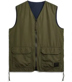 NON DOWN  MILITARY REVERSIBLE V NECK VEST