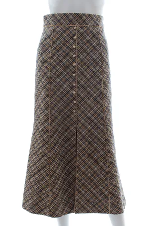 Peter Pilotto High Rise Tweed Midi Skirt