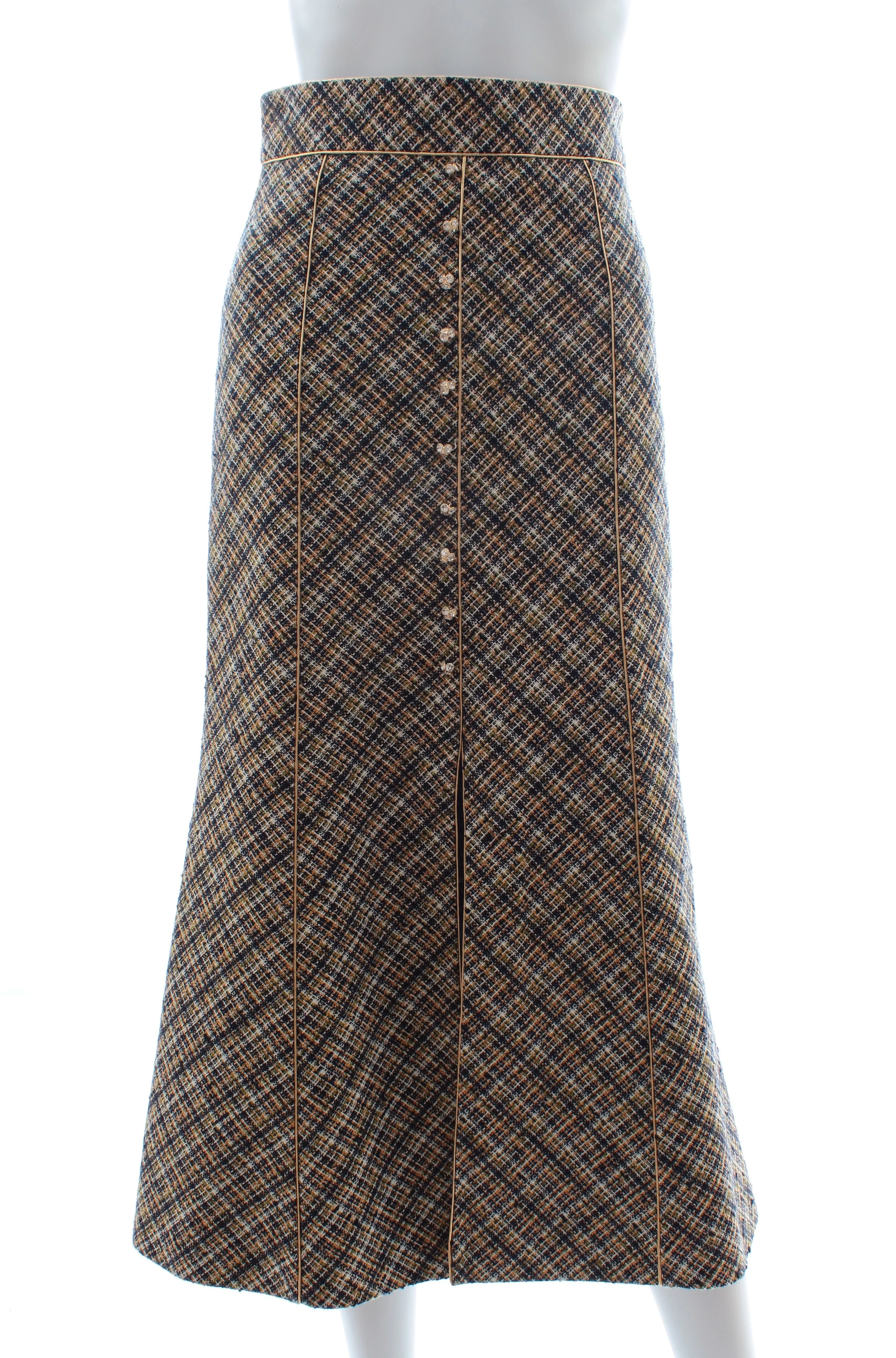 Peter Pilotto High Rise Tweed Midi Skirt