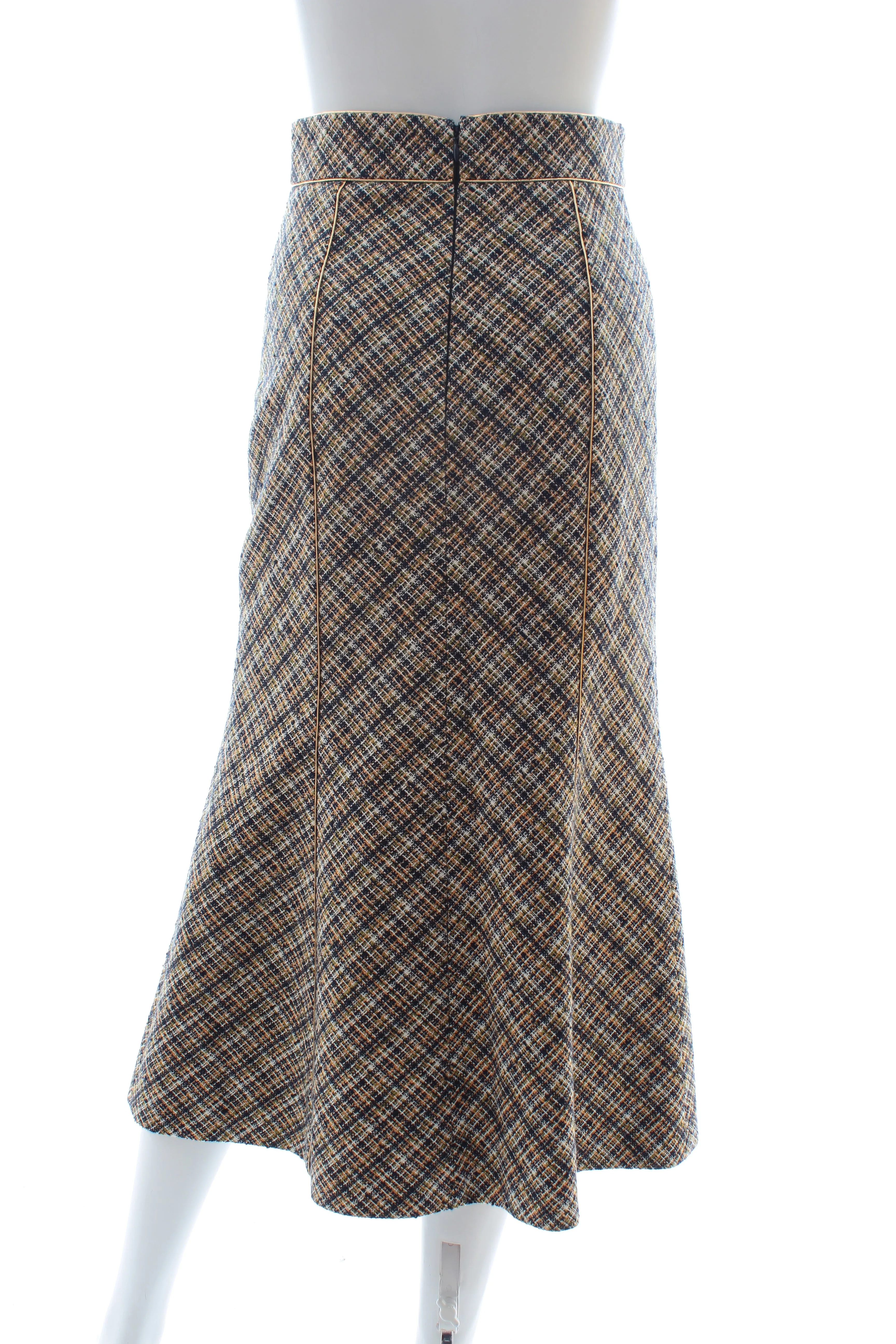 Peter Pilotto High Rise Tweed Midi Skirt