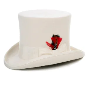 Premium Wool White Top Hat