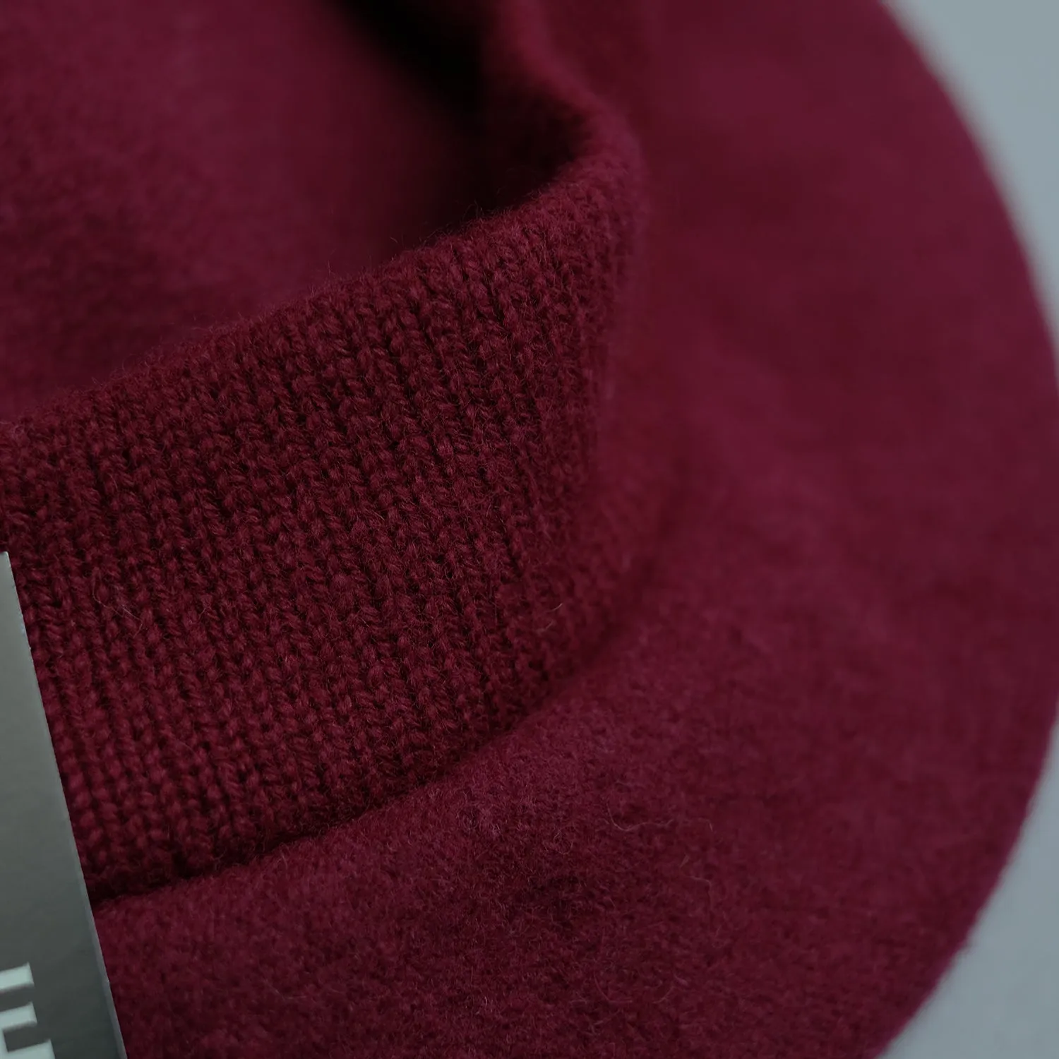 Pure Wool Beret Tam in Maroon