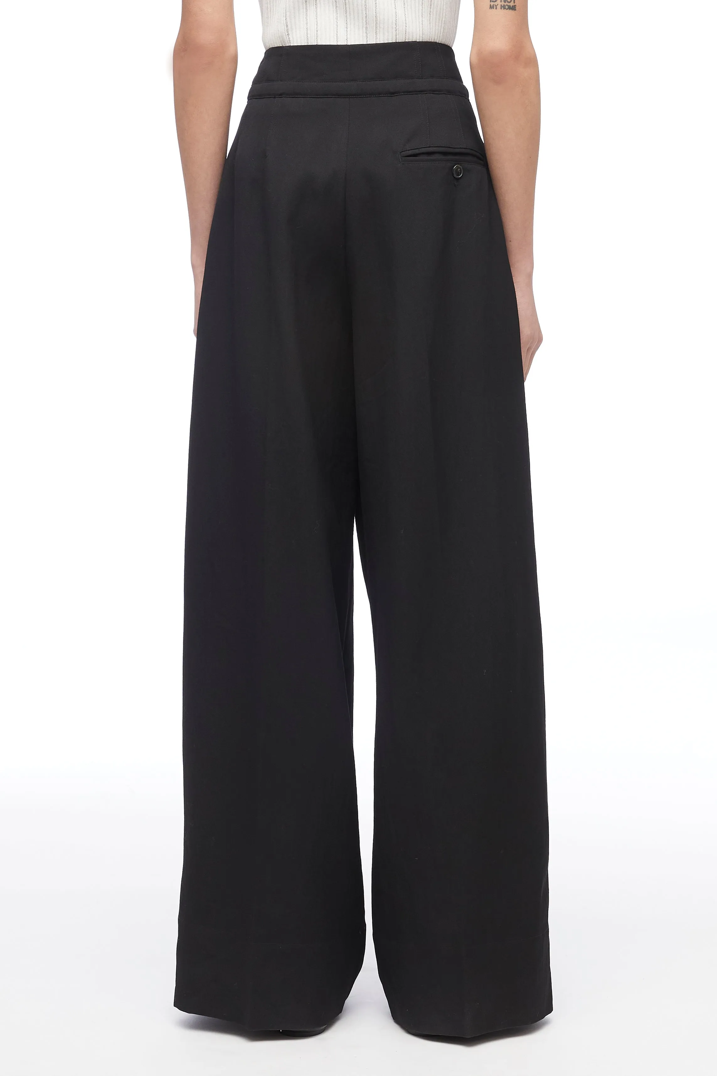 Relaxed Wool Wide-Leg Pant